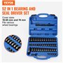 VEVOR Extracteur de Roulement de Roue 52PCs Kit Montage et Démontage Silentbloc et Roulements 49 Disques en Acier 18-65 mm avec 