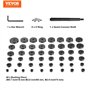 VEVOR Extracteur de Roulement de Roue 52PCs Kit Montage et Démontage Silentbloc et Roulements 49 Disques en Acier 18-65 mm avec 