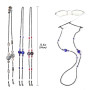 Hifot 3 Pièces Chaîne Lunettes de Soleil Perlée, Réglable Cordon de Retenue de Lunettes Antidérapant Corde à Lunettes de Lecture