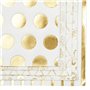 Lot de 100 Serviettes de cocktail, serviettes de table jetables en papier pour fête, 5 motifs imprimés en feuille d’or, 3 plis, 