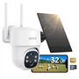 GNCC 4G Caméra de Surveillance Extérieur Solaire 2K PIR Camera Exterieur sans Fil avec Carte Sim sans WiFi