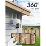 GNCC 4G Caméra de Surveillance Extérieur Solaire 2K PIR Camera Exterieur sans Fil avec Carte Sim sans WiFi, Inclinable à 355°/90