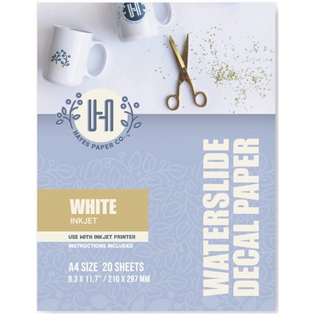 Hayes Paper Co. Papier décalcomanie blanc