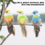Oiseaux decoratifs, Oiseaux Artificiels , Lot de 12 Oiseaux Artificiels Multicolores sur Pinces,Oiseaux Decoratifs Exterieur,Ois
