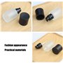 Lot de 2 flacons vides de 30 ml en verre dépoli avec bouchon anti-poussière noir pour produits cosmétiques, émulsion de maquilla
