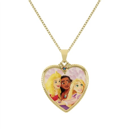 Disney Princess CF01154YRCL-Q Pendentif en forme de cœur plaqué or rose