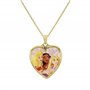 Disney Princess CF01154YRCL-Q Pendentif en forme de cœur plaqué or rose