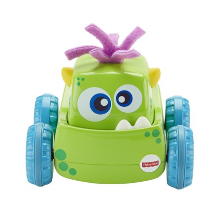 Fisher-Price Véhicules Monstres Press & Go Jouet Petite Voiture pour Dévélopper la Curiosité de Bébé et éveiller ses Sens