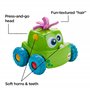 Fisher-Price Véhicules Monstres Press & Go Jouet Petite Voiture pour Dévélopper la Curiosité de Bébé et éveiller ses Sens, 9 Moi