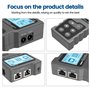 NF-488 Testeur de Réseau RJ45, Pour Vérifier L'état de Court-Circuit, Transversal & D'interruption des Câbles Réseau Cat5/Cat6, 