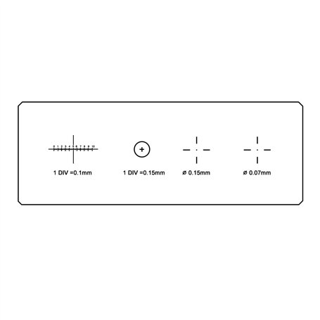 SANON Lames de Microscope Microscope Objectif Micromètre Objectif Lame de Verre Micromètre de Scène avec Quatre Échelles Graduée