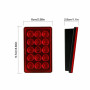 PNNNU 15 LEDs Style F1 Troisième Feu Arrière Stroboscopique Clignotant De Frein Arrière Feux De Voiture Signal De Frein,Rouge