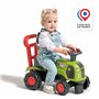 FALK - Porteur Tracteur Claas avec Barre Ergonomique d'aide à la Marche - Dès 12 Mois - 90% de Plastique recyclé - Fabriqué en F