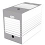 Elba Lot de 20 Boîtes Archives Automatiques en Carton Dos 20 cm Gris 400064977