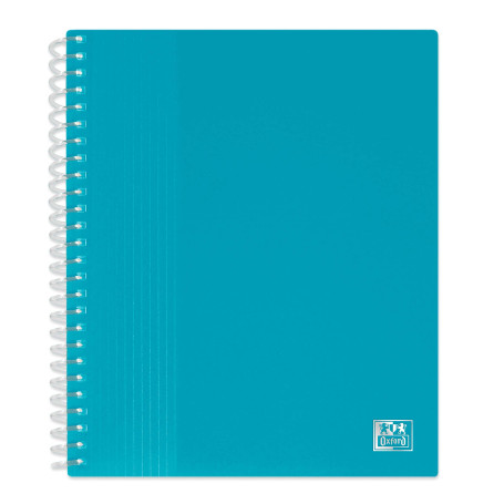 OXFORD Protège-Documents à Spirale School Life A5 80 vues / 40 Pochettes Couverture Polypro Coloris Toniques