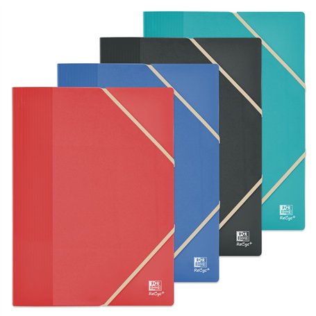 OXFORD Protège‐Documents School Life Recyc+ A4 80 Vues / 40 Pochettes Couverture Polypro Recyclé Coloris Assortis
