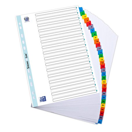 Elba 100204629 Intercalaire A4+ numérique 31 Positions Assorti