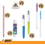 BIC Calendrier de l'Avent Papeterie - 24 Produits d'Écriture, idée cadeaux pour enfants, Kit Papeterie pour DIY de Noël et Réali