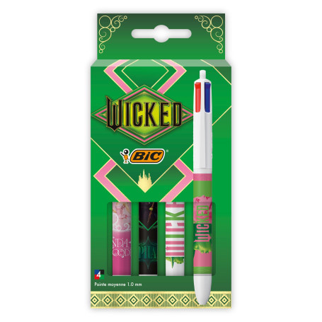 BIC Stylo 4 Couleurs Décors Édition Limitée Noël Wicked