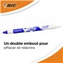 BIC Effaçeurs Réécriveurs, Correcteur pour Stylos-Plume - Encre Bleue, Présentoir de 60 effaçeurs