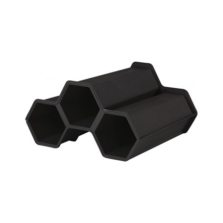 EDA - Mini Cave 3 Bouteilles OPTI'CAVE - Range-bouteilles Empilable - Plastique - Gris anthracite - 34 x 31 x 18