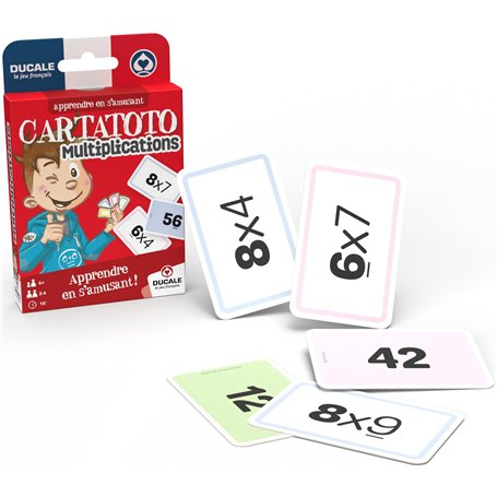 Ducale - Cartatoto Multiplications - Jeu de Cartes éducatif pour Enfants - Apprendre en s'amusant - dès 6 Ans