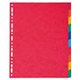 Exacompta - Réf. 2410E - Carton de 10 Intercalaires en véritable carte lustrée souple 225g/m2 FSC® avec 10 onglets neutres - For