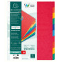 Exacompta - Réf. 2410E - Carton de 10 Intercalaires en véritable carte lustrée souple 225g/m2 FSC® avec 10 onglets neutres - For