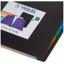 VIQUEL Trieur reliure RAINBOW noir avec 12 onglets multicolores, format A4