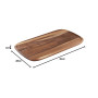 Tefal Jamie Oliver K26810 Planche à découper en bois d'acacia certifié FSC avec rainure pratique pour couper les aliments Marron