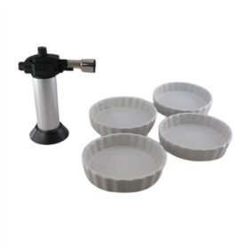 Lebrun Couverts - Coffret Service crème brulée 5 pièces Comprenant 1 Chalumeau culinaire