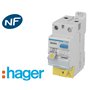 interrupteur différentiel hager - 40a - 30 ma - 2 pôles - type ac - vis / vis - bd