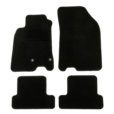 DBS - Tapis de Voiture - sur Mesure pour Megane 3 (2008-2016) - avec Clips de Fixation - Tapis de Sol antidérapant pour Automobi
