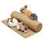 La Cordeline Tapis Litière Chanvre Naturel 40 x 100 cm Qualité Premium - Fond de cage pour Rongeurs