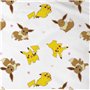 Pokemon EVOLI Parure de lit Enfant | 100% Coton | Oeko-TEX | Housse de Couette 140x200cm + Taie d'oreiller 63x63cm | Imprimé Fil