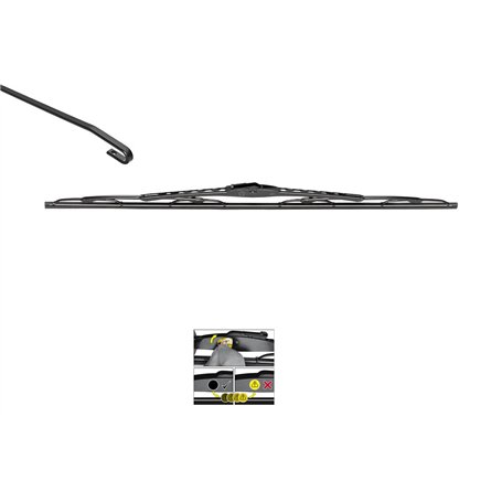 VALEO Silencio Balai d'essuie-glace VM11 - 574136 - Longueur avant: 550mm - Set 1 unité Côté conducteur dans le véhicule : à gau