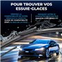 VALEO Silencio Essuie-glace - VF383 - Kit de Balais d'Essuie-glace Plat d'Origine de Haute performance, Visibilité Supérieure su