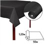 Pro Nappe - Réf. R485034I - Nappe en papier damassé jetable en rouleau de 50 m de long x 1,18 m de large - Couleur noire - Papie