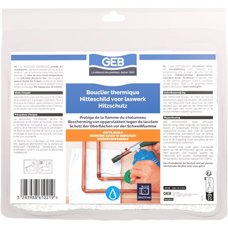 GEB Bouclier Thermique réutilisable 1 pièce Pliable 20 x 27 cm réfractaire à la Flamme et protège Les Supports de la Chaleur émi