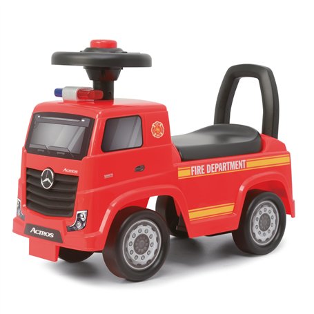 TURBO CHALLENGE - Mercedes Actros Pompier - Trotteur - 119300 - Roues Libres - Rouge - 23Kg Max - Plastique - Jouet Enfant - Cad