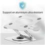 Support pour Ordinateur Portable T'NB iClick Métal Moderne Rotation à 360°