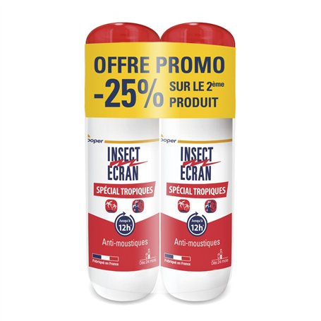 INSECT ECRAN - Anti-moustiques - Spray répulsif peau - protection contre les piqûres de moustiques - Made in France - Spécial Tr