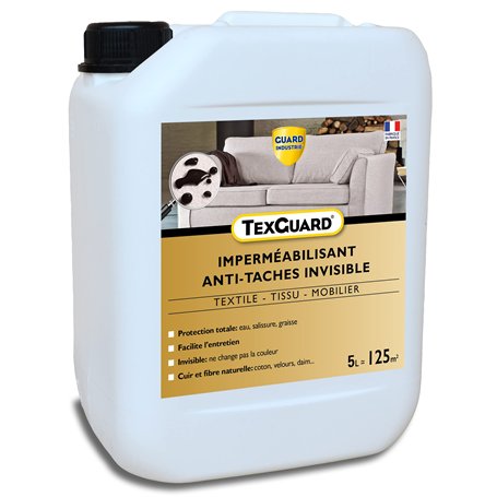 Protection anti taches tissus ou cuir - TEXGUARD 5L (+ pulvérisateur) - jusqu'à 100m²
