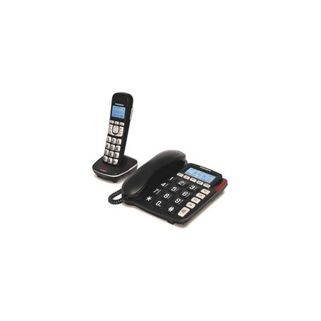 Thomson TH-540D Serea Comby Téléphones Filaire Avec Répondeur Ecran Noir