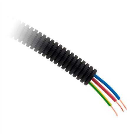 Gaine précâblée ICTA Ø16mm 25m - Gris ou noir - Zenitech