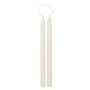 Atmosphera - Lot de 2 bougies bâtons Hugo en coton H30cm blanc ivoire