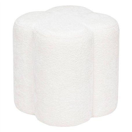 Atmosphera - Pouf LAVON Blanc 38x35x35cm