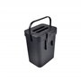 Homéa, Poubelle Compost Accrochable Repositionnable Plastique 3L 16X12Xh20 cm Anthracite