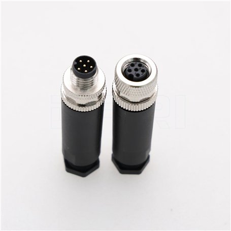 DRRI M8 6pin Un Codage Mâle Femelle Étanche Circulaire Capteur Connexion Rapide et Déconnexion Couping Connecteur Vis Type 2 Pcs