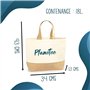 Sac Maman d'Amour | Cabas de Plage Courses Coton et Toile de Jute Idée Cadeau Femme